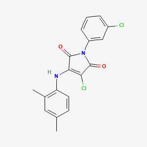 3-Chloro-1-(3-chlorophenyl)-4-(2,4-dimethylanilino)-1H-pyrrole-2,5-dione