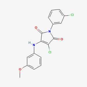 3-CHLORO-1-(3-CHLOROPHENYL)-4-[(3-METHOXYPHENYL)AMINO]-2,5-DIHYDRO-1H-PYRROLE-2,5-DIONE