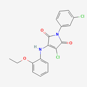 3-CHLORO-1-(3-CHLOROPHENYL)-4-[(2-ETHOXYPHENYL)AMINO]-2,5-DIHYDRO-1H-PYRROLE-2,5-DIONE