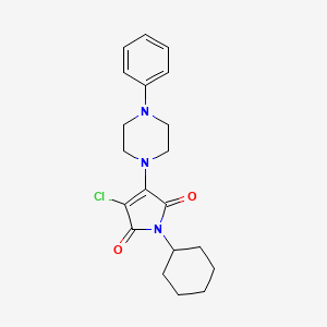 3-Chloro-1-cyclohexyl-4-(4-phenylpiperazin-1-yl)pyrrole-2,5-dione