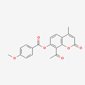 8-acetyl-4-methyl-2-oxo-2H-chromen-7-yl 4-methoxybenzoate