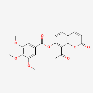 8-acetyl-4-methyl-2-oxo-2H-chromen-7-yl 3,4,5-trimethoxybenzoate