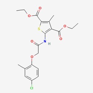 molecular formula C20H22ClNO6S B3474133 Diethyl 5-[[2-(4-chloro-2-methyl-phenoxy)acetyl]amino]-3-methyl-thiophene-2,4-dicarboxylate CAS No. 6147-96-2