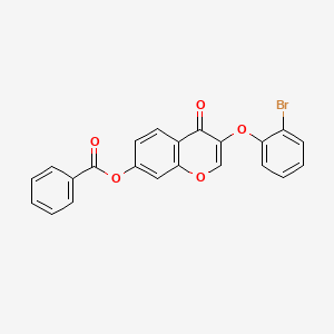 3-(2-bromophenoxy)-4-oxo-4H-chromen-7-yl benzoate