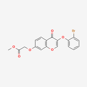 molecular formula C18H13BrO6 B3474146 methyl {[3-(2-bromophenoxy)-4-oxo-4H-chromen-7-yl]oxy}acetate 