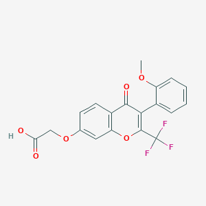 2-{[3-(2-METHOXYPHENYL)-4-OXO-2-(TRIFLUOROMETHYL)-4H-CHROMEN-7-YL]OXY}ACETIC ACID