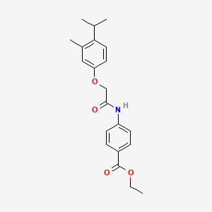 ETHYL 4-{2-[3-METHYL-4-(PROPAN-2-YL)PHENOXY]ACETAMIDO}BENZOATE