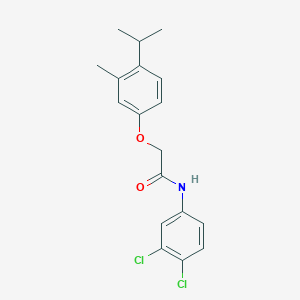 molecular formula C18H19Cl2NO2 B3474216 N-(3,4-dichlorophenyl)-2-(4-isopropyl-3-methylphenoxy)acetamide 