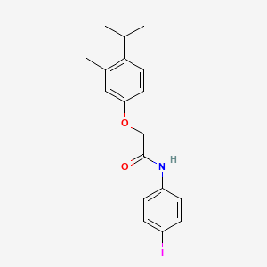 N-(4-iodophenyl)-2-[3-methyl-4-(propan-2-yl)phenoxy]acetamide