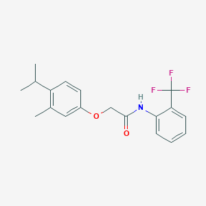 2-[3-methyl-4-(propan-2-yl)phenoxy]-N-[2-(trifluoromethyl)phenyl]acetamide