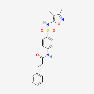 N-[4-[(3,4-dimethyl-1,2-oxazol-5-yl)sulfamoyl]phenyl]-3-phenylpropanamide