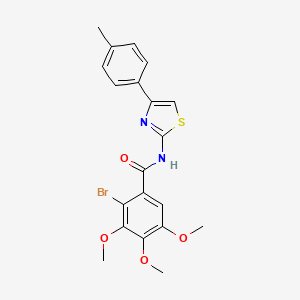 2-bromo-3,4,5-trimethoxy-N-[4-(4-methylphenyl)-1,3-thiazol-2-yl]benzamide