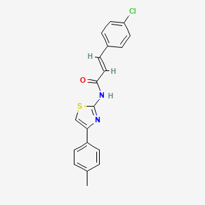 3-(4-chlorophenyl)-N-[4-(4-methylphenyl)-1,3-thiazol-2-yl]acrylamide