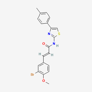 molecular formula C20H17BrN2O2S B3474277 (2E)-3-(3-bromo-4-methoxyphenyl)-N-[4-(4-methylphenyl)-1,3-thiazol-2-yl]prop-2-enamide 