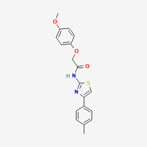 2-(4-methoxyphenoxy)-N-[4-(4-methylphenyl)-1,3-thiazol-2-yl]acetamide