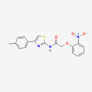 N-[4-(4-methylphenyl)-1,3-thiazol-2-yl]-2-(2-nitrophenoxy)acetamide