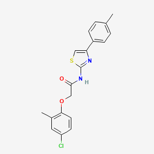 molecular formula C19H17ClN2O2S B3474309 2-(4-chloro-2-methylphenoxy)-N-[4-(4-methylphenyl)-1,3-thiazol-2-yl]acetamide 