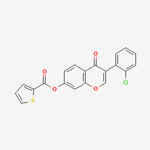 3-(2-chlorophenyl)-4-oxo-4H-chromen-7-yl thiophene-2-carboxylate