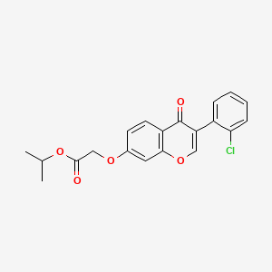 molecular formula C20H17ClO5 B3474324 PROPAN-2-YL 2-{[3-(2-CHLOROPHENYL)-4-OXO-4H-CHROMEN-7-YL]OXY}ACETATE 