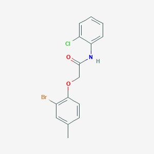 molecular formula C15H13BrClNO2 B3474332 2-(2-bromo-4-methylphenoxy)-N-(2-chlorophenyl)acetamide 