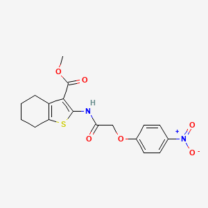 METHYL 2-[2-(4-NITROPHENOXY)ACETAMIDO]-4,5,6,7-TETRAHYDRO-1-BENZOTHIOPHENE-3-CARBOXYLATE