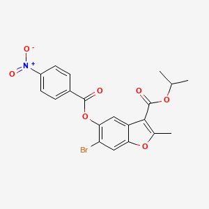 ISOPROPYL 6-BROMO-2-METHYL-5-((4-NITROBENZOYL)OXY)-1-BENZOFURAN-3-CARBOXYLATE