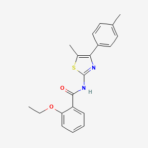 molecular formula C20H20N2O2S B3474375 2-ethoxy-N-[5-methyl-4-(4-methylphenyl)-1,3-thiazol-2-yl]benzamide 