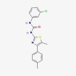 molecular formula C18H16ClN3OS B3474391 1-(3-Chlorophenyl)-3-[5-methyl-4-(4-methylphenyl)-1,3-thiazol-2-yl]urea 