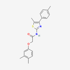 2-(3,4-dimethylphenoxy)-N-[5-methyl-4-(4-methylphenyl)-1,3-thiazol-2-yl]acetamide