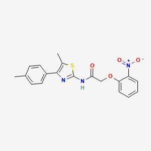 molecular formula C19H17N3O4S B3474397 N-[5-methyl-4-(4-methylphenyl)-1,3-thiazol-2-yl]-2-(2-nitrophenoxy)acetamide 