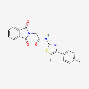 2-(1,3-dioxo-1,3-dihydro-2H-isoindol-2-yl)-N-[(2E)-5-methyl-4-(4-methylphenyl)-1,3-thiazol-2(3H)-ylidene]acetamide