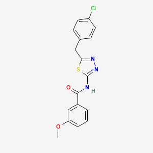 molecular formula C17H14ClN3O2S B3474405 N-[5-(4-chlorobenzyl)-1,3,4-thiadiazol-2-yl]-3-methoxybenzamide 