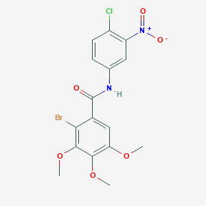 molecular formula C16H14BrClN2O6 B3474411 2-bromo-N-(4-chloro-3-nitrophenyl)-3,4,5-trimethoxybenzamide 