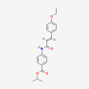 molecular formula C21H23NO4 B3474419 isopropyl 4-{[3-(4-ethoxyphenyl)acryloyl]amino}benzoate 