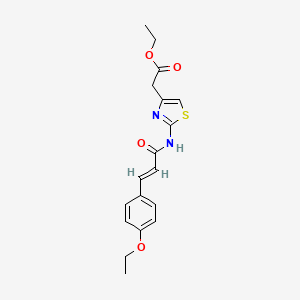 ethyl 2-[2-[[(E)-3-(4-ethoxyphenyl)prop-2-enoyl]amino]-1,3-thiazol-4-yl]acetate