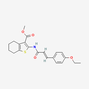 molecular formula C21H23NO4S B3474428 METHYL 2-[(2E)-3-(4-ETHOXYPHENYL)PROP-2-ENAMIDO]-4,5,6,7-TETRAHYDRO-1-BENZOTHIOPHENE-3-CARBOXYLATE 