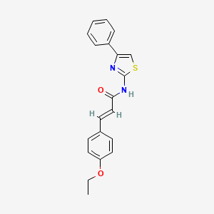 molecular formula C20H18N2O2S B3474438 (2E)-3-(4-ethoxyphenyl)-N-(4-phenyl-1,3-thiazol-2-yl)prop-2-enamide 