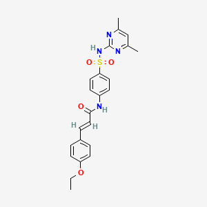 molecular formula C23H24N4O4S B3474468 (2E)-N-{4-[(4,6-dimethylpyrimidin-2-yl)sulfamoyl]phenyl}-3-(4-ethoxyphenyl)prop-2-enamide 