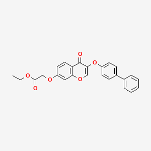 ethyl {[3-(4-biphenylyloxy)-4-oxo-4H-chromen-7-yl]oxy}acetate