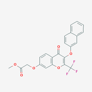 methyl {[3-(2-naphthyloxy)-4-oxo-2-(trifluoromethyl)-4H-chromen-7-yl]oxy}acetate