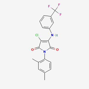 3-chloro-1-(2,4-dimethylphenyl)-4-{[3-(trifluoromethyl)phenyl]amino}-1H-pyrrole-2,5-dione