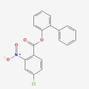 molecular formula C19H12ClNO4 B3474514 (2-Phenylphenyl) 4-chloro-2-nitrobenzoate 