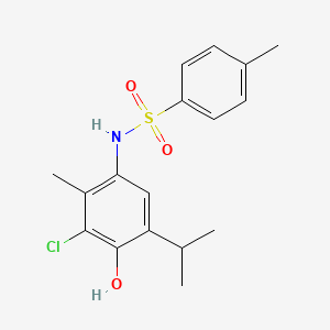 molecular formula C17H20ClNO3S B3474529 N-(3-chloro-4-hydroxy-5-isopropyl-2-methylphenyl)-4-methylbenzenesulfonamide 