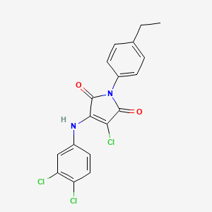 3-chloro-4-[(3,4-dichlorophenyl)amino]-1-(4-ethylphenyl)-1H-pyrrole-2,5-dione