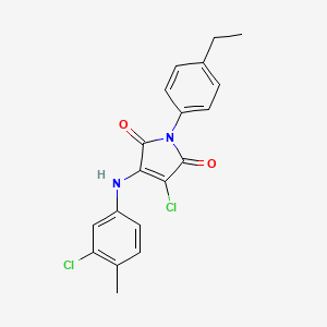 3-chloro-4-[(3-chloro-4-methylphenyl)amino]-1-(4-ethylphenyl)-1H-pyrrole-2,5-dione