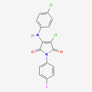 3-chloro-4-[(4-chlorophenyl)amino]-1-(4-iodophenyl)-1H-pyrrole-2,5-dione