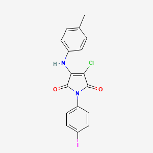 molecular formula C17H12ClIN2O2 B3474565 3-Chloro-1-(4-iodophenyl)-4-(4-methylanilino)pyrrole-2,5-dione 