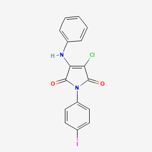 3-Anilino-4-chloro-1-(4-iodophenyl)pyrrole-2,5-dione