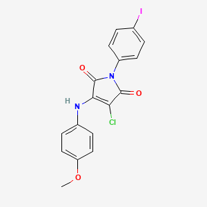 molecular formula C17H12ClIN2O3 B3474586 3-chloro-1-(4-iodophenyl)-4-[(4-methoxyphenyl)amino]-1H-pyrrole-2,5-dione 