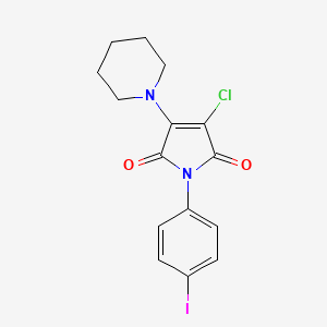 3-Chloro-1-(4-iodophenyl)-4-piperidin-1-ylpyrrole-2,5-dione